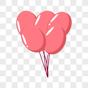 粉色的漂浮气球图片