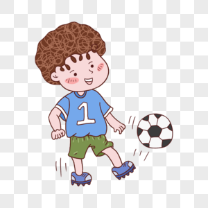 体育运动小男孩踢足球图片