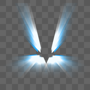 蓝色科技翅膀光效图片