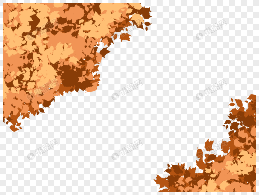 秋季森林树叶边框图片
