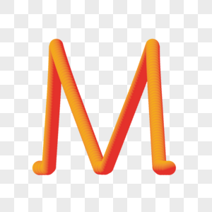 3D风格字母M图片