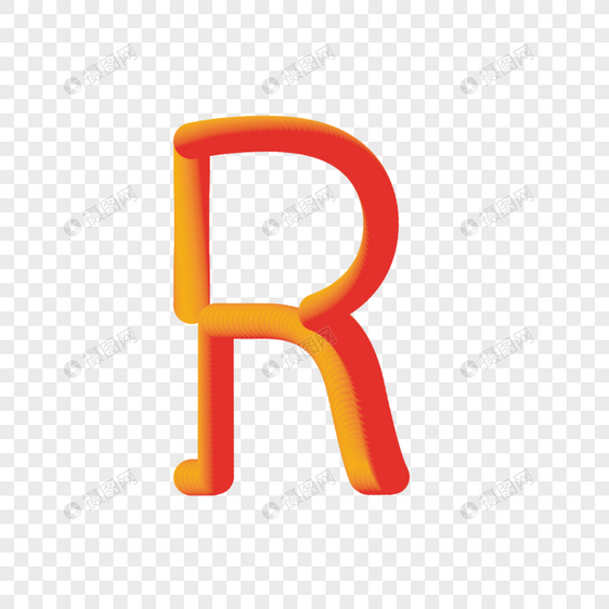 3D风格字母R图片