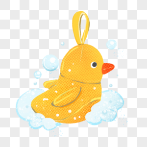 可爱黄色小鸭清洁球图片