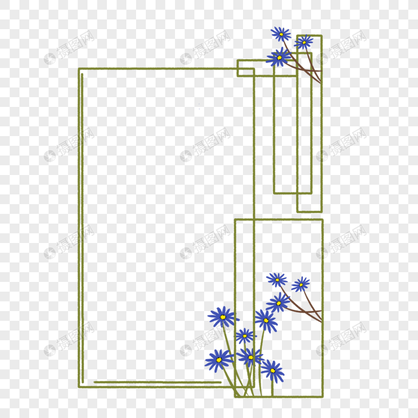 绿色植物边框图片