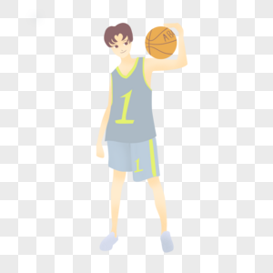 拿篮球的男生图片