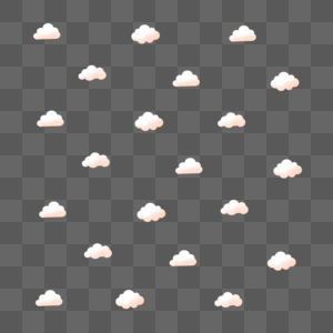 云朵矢量扁平风格漂浮元素图片