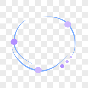 蓝色紫色圆点圆圈手绘简约边框图片