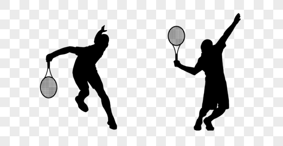 网球接发球左侧接球高清图片