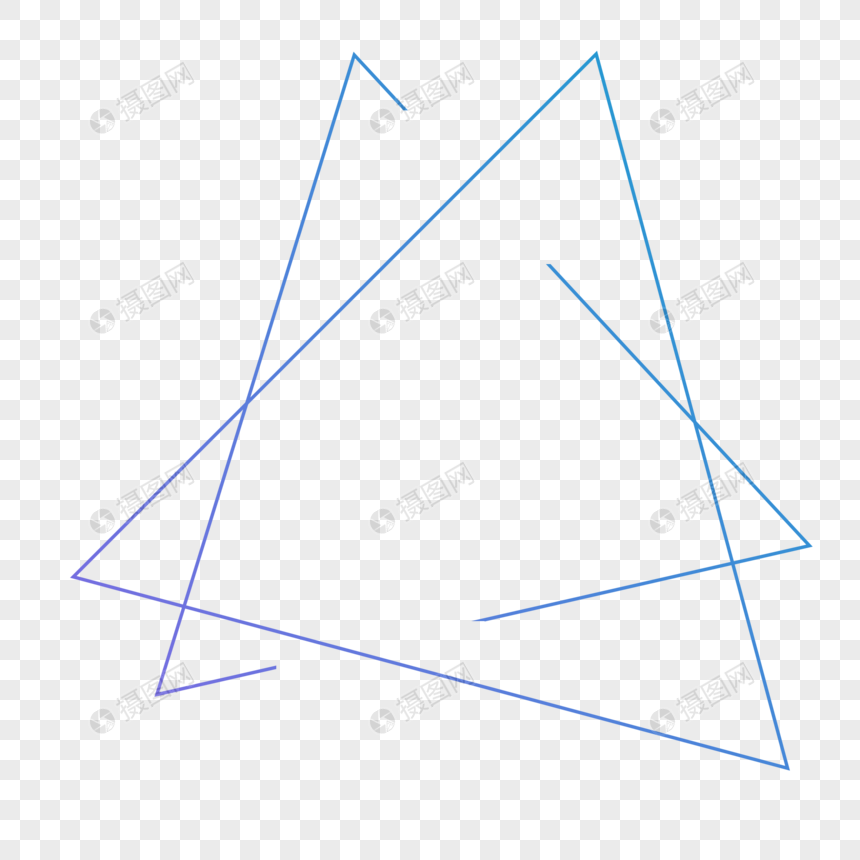 蓝色渐变三角形图片