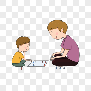 和爸爸下棋素材跳棋高清图片