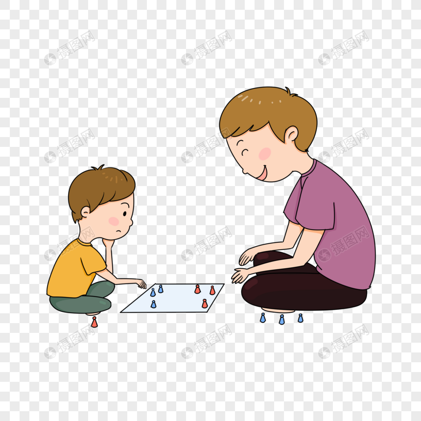 和爸爸下棋