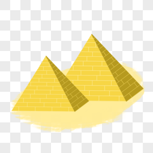 金字塔沙漠宏伟高清图片