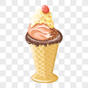 夏日巧克力奶油冰淇淋图片