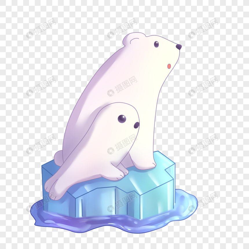 北极熊和海豹图片