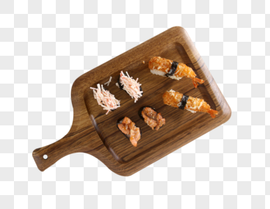 菜板上的虾肉图片