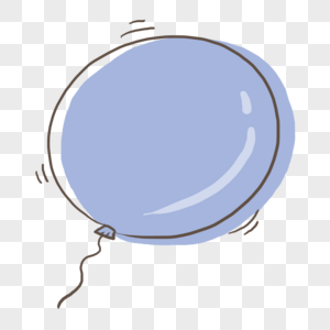手绘蓝色气球边框图片