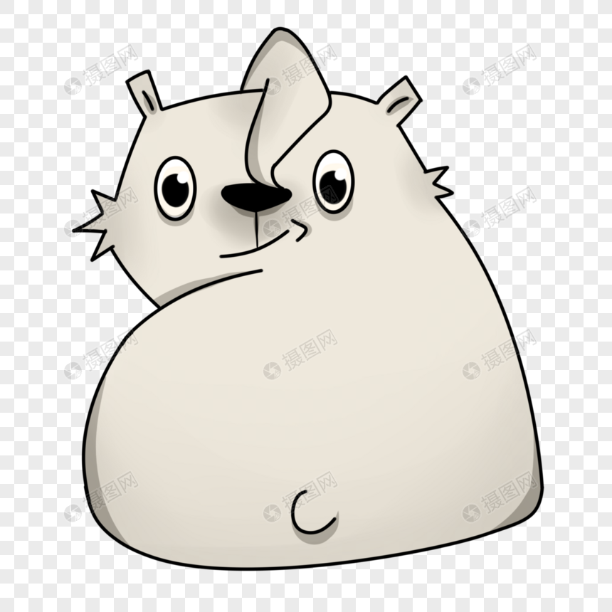 海洋线描动态北极熊屁股素材表情动物元素p黑眼圈背影搞笑图片图片