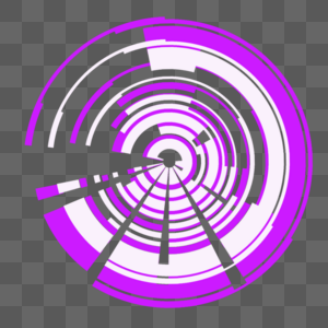紫色科技圆光效图片