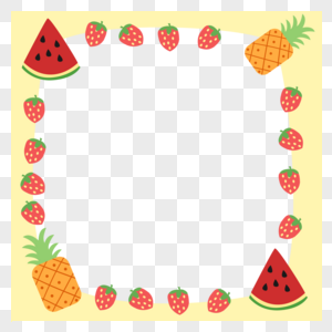 夏日水果装饰边框花边图片