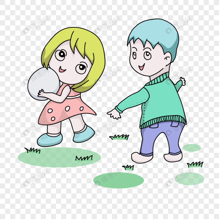 儿童玩耍简笔画