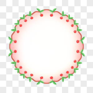 清新夏季水果樱桃边框图片