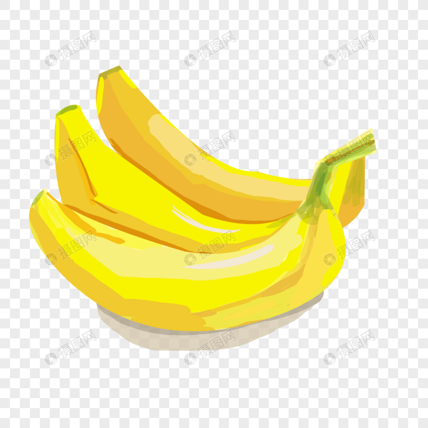 热带水果香蕉手绘插画素材图片