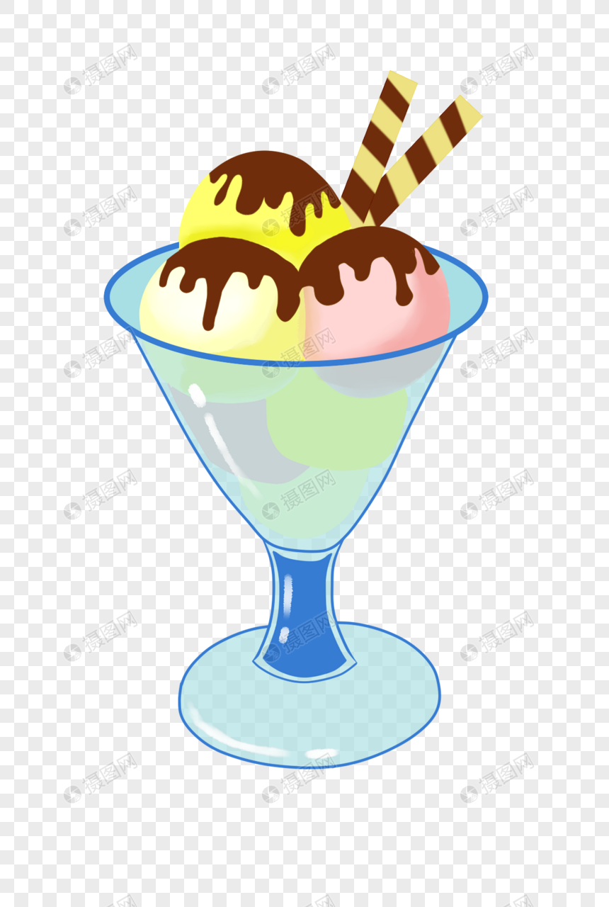 夏天的冰淇淋球图片