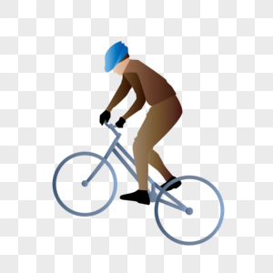 AI矢量图扁平化人物运动员自行车运动员高清图片