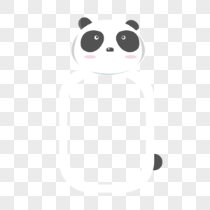 AI矢量图可爱卡通动物边框熊猫边框图片