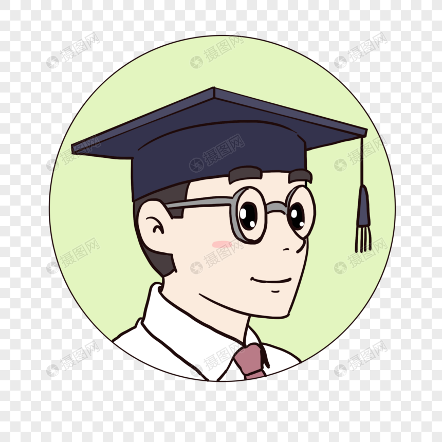 戴博士帽的男孩