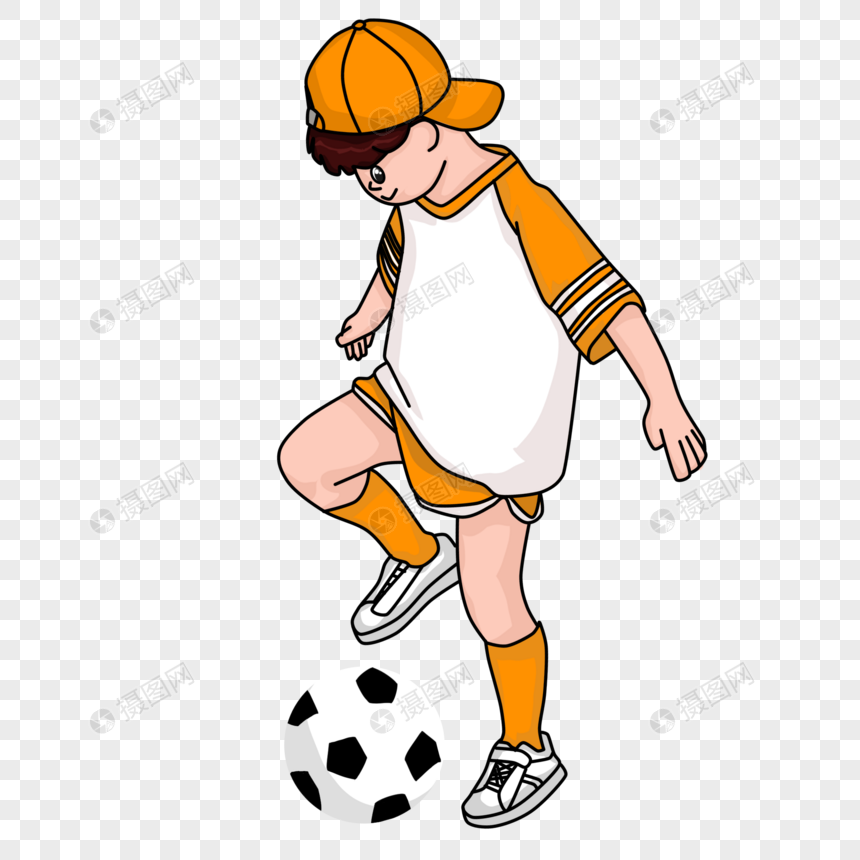 小男孩踢足球01图片