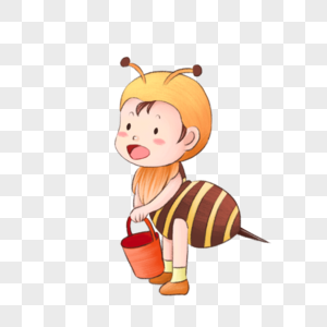 穿蜜蜂装的小男孩图片