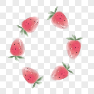 草莓植物卡纸贺卡胶纸素材图片