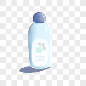 卡通的蓝色沐浴液瓶子图片