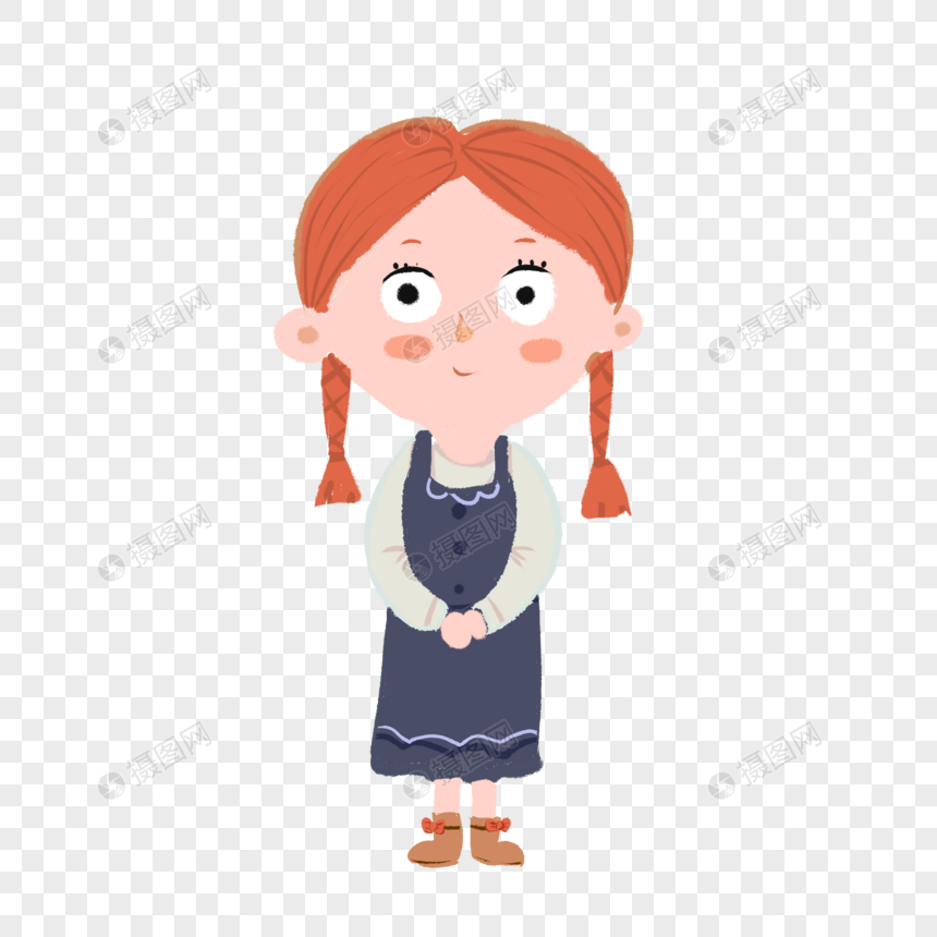 欧美风小女孩女儿形象人物设计素材