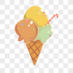 欧美风食物夏天可口好吃的冰淇淋设计素材图片