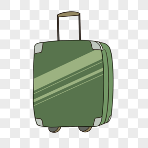 绿色行李箱图片