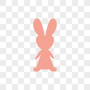 兔子扁平图标简约高清图片素材