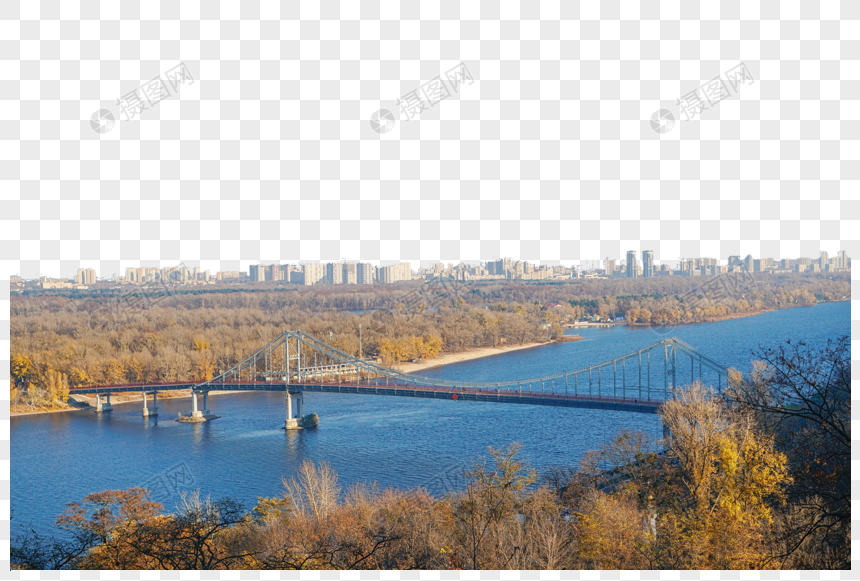 大桥边风景图片