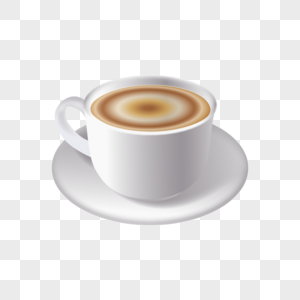 白色咖啡杯咖啡手绘图片素材