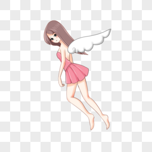 天使女孩美女翅膀素材高清图片