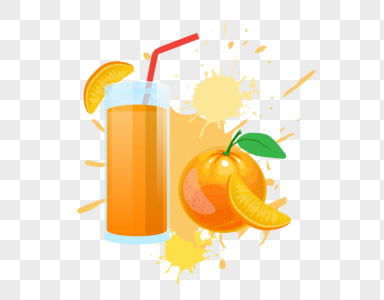 飞溅果汁和橙子高清图片