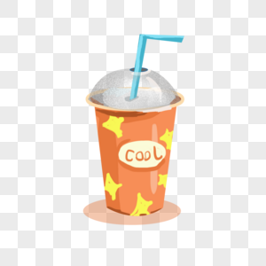 夏日冷饮系列冰沙卡通素材图片