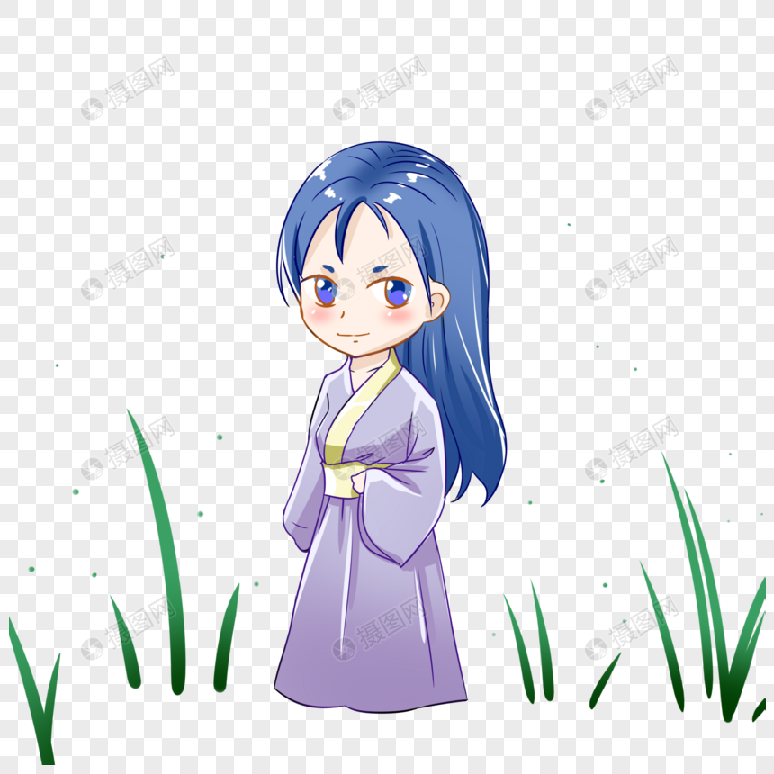中国风美女q版人物