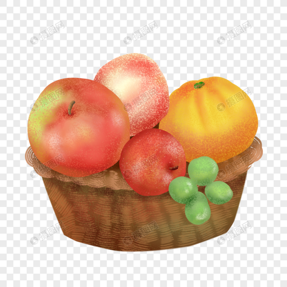 新鲜营养餐后水果苹果桃子橘子葡萄图片