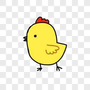小鸡图标黄色卡通小鸡高清图片