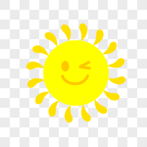 可爱微笑卡通小太阳矢量素材图片