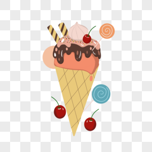 夏日清凉可口冰淇淋图片