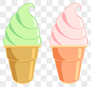 卡通冰淇淋卡通甜品高清图片