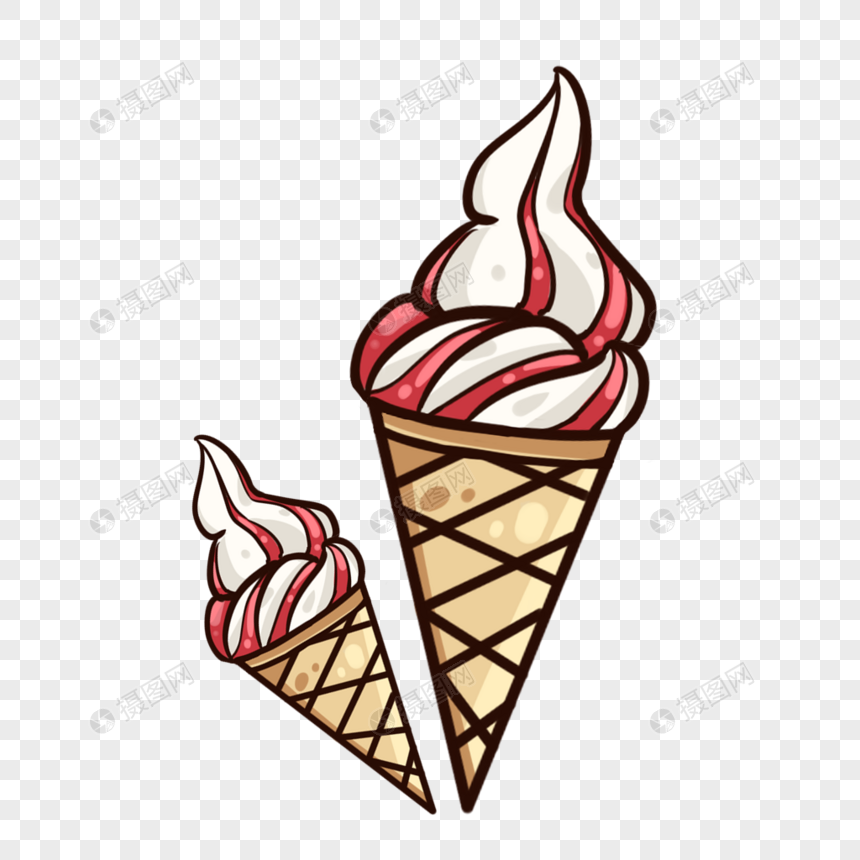 夏日卡通冰淇淋图片